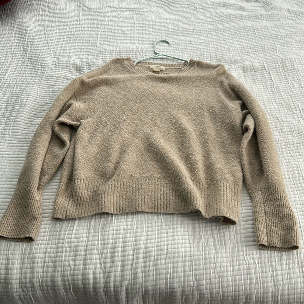 Tan H&M crewneck sweater. M.